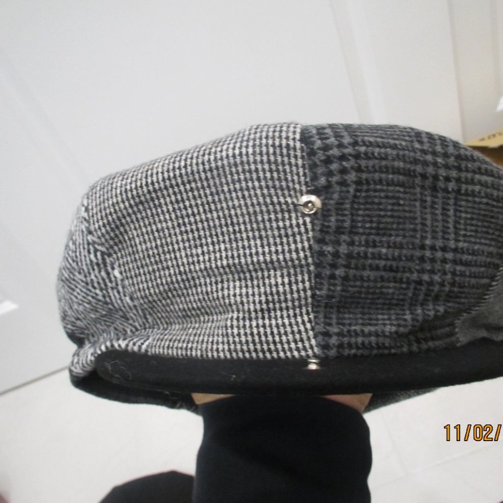 COPY - Patchwork Wool Newsboy8 Panel Applejack Cap - Picture 5 of 6